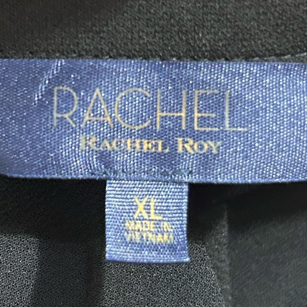 Rachel Roy Short/Cap Sleeves Black Blouse Size XL - Picture 8 of 8
